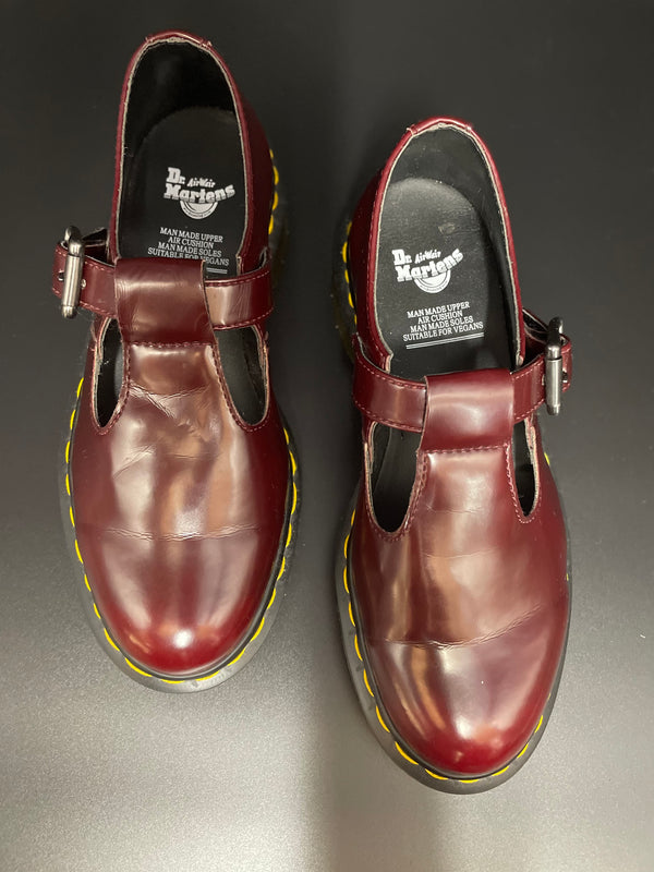 Dr Martens Vegan Polley Cherry-Red Shoes